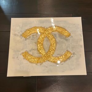 Chanel metallic wall art